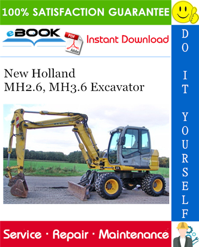 Thumbnail ☆☆ Best ☆☆ New Holland MH2.6, MH3.6 Excavator Service Repair Manual