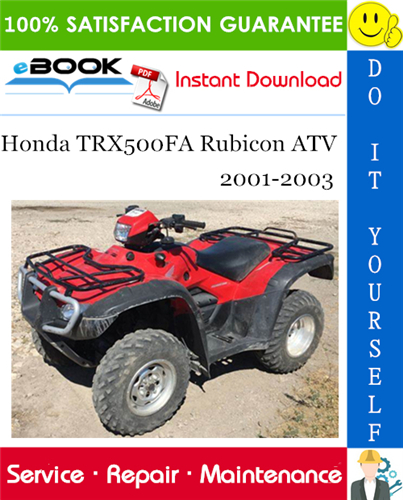 Thumbnail ☆☆ Best ☆☆ Honda TRX500FA Rubicon ATV Service Repair Manual 2001-2003 Download Thumbnail ☆☆ Best ☆☆ Honda TRX500FA Rubicon ATV Service Repair Manual 2001-2003 Download