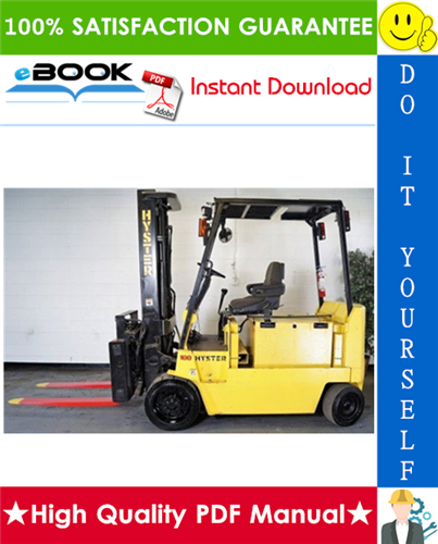 Thumbnail ☆☆ Best ☆☆ Hyster E100XL3, E100XL3S, E120XL3, E70XL3, E80XL3 (C098) Electric Forklift Trucks Parts Manual