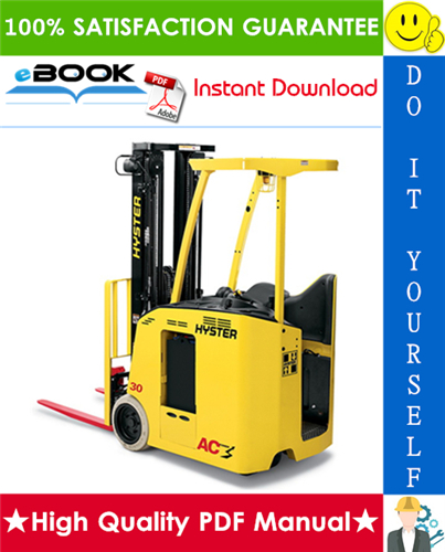 Thumbnail ☆☆ Best ☆☆ Hyster E30HSD3, E35HSD3, E40HSD3 (C219) 3-Wheel Electric Forklifts Parts Manual