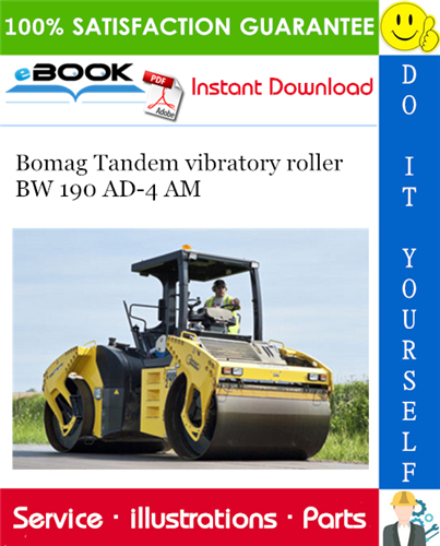 Thumbnail ☆☆ Best ☆☆ Bomag Tandem vibratory roller BW 190 AD-4 AM Spare Parts Catalogue Manual Thumbnail ☆☆ Best ☆☆ Bomag Tandem vibratory roller BW 190 AD-4 AM Spare Parts Catalogue Manual