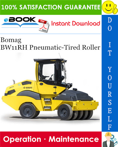 Thumbnail ☆☆ Best ☆☆ Bomag BW11RH Pneumatic-Tired Roller Operation & Maintenance Manual