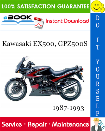 Thumbnail ☆☆ Best ☆☆ Kawasaki EX500, GPZ500S Motorcycle Service Repair Manual 1987-1993 Download