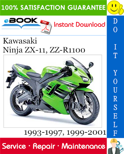 Thumbnail ☆☆ Best ☆☆ Kawasaki Ninja ZX-11, ZZ-R1100 Motorcycle Service Repair Manual 1993-1997, 1999-2001 Download