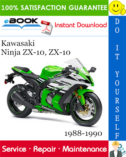 Thumbnail ☆☆ Best ☆☆ Kawasaki Ninja ZX-10, ZX-10 Motorcycle Service Repair Manual 1988-1990 Download