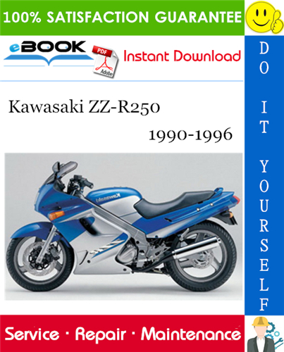 Thumbnail ☆☆ Best ☆☆ Kawasaki ZZ-R250 Motorcycle Service Repair Manual Supplement 1990-1996 Download