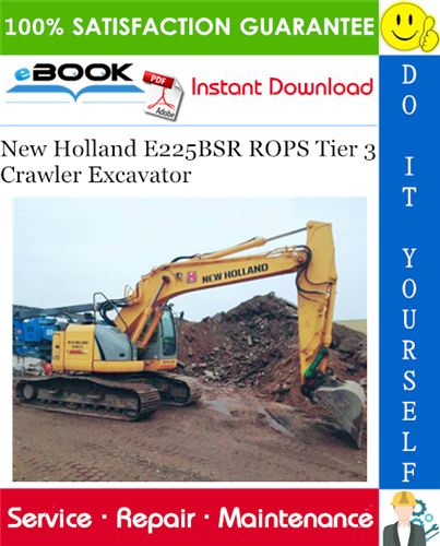 Thumbnail ☆☆ Best ☆☆ New Holland E225BSR ROPS Tier 3 Crawler Excavator Service Repair Manual
