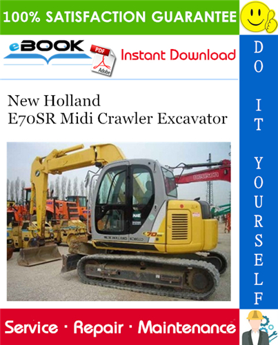 Thumbnail ☆☆ Best ☆☆ New Holland E70SR Midi Crawler Excavator Service Repair Manual
