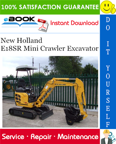 Thumbnail ☆☆ Best ☆☆ New Holland E18SR Mini Crawler Excavator Service Repair Manual