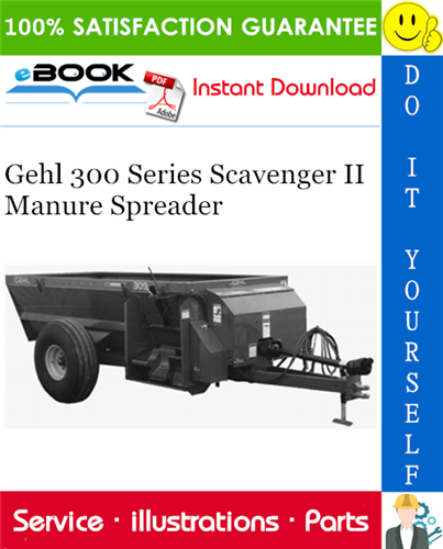 Thumbnail ☆☆ Best ☆☆ Gehl 300 Series Scavenger II Manure Spreader Parts Manual