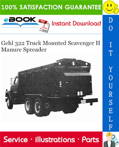 Thumbnail ☆☆ Best ☆☆ Gehl 322 Truck Mounted Scavenger II Manure Spreader Parts Manual
