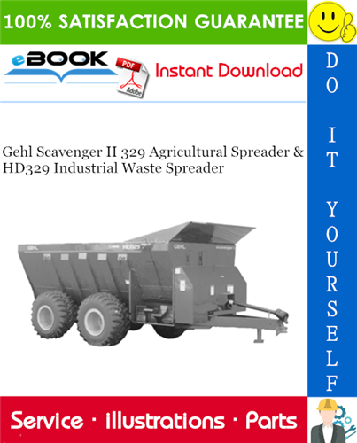 Thumbnail ☆☆ Best ☆☆ Gehl Scavenger II 329 Agricultural Spreader & HD329 Industrial Waste Spreader Parts Manual