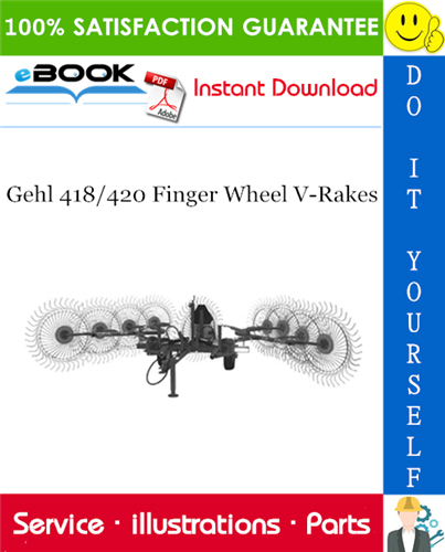 Thumbnail ☆☆ Best ☆☆ Gehl 418/420 Finger Wheel V-Rakes Parts Manual