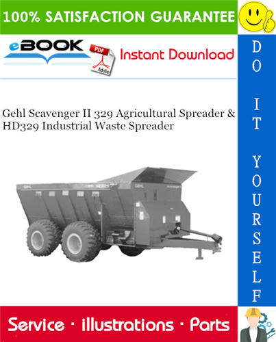Thumbnail ☆☆ Best ☆☆ Gehl Scavenger II 329 Agricultural Spreader & HD329 Industrial Waste Spreader Parts Manual