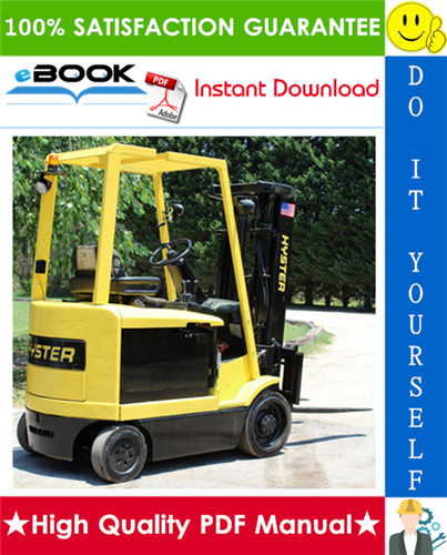 Thumbnail ☆☆ Best ☆☆ Hyster E45XM, E50XM, E55XM, E60XM, E65XM (F108) Cushion Tire Sit-Down Rider Electric Lift Trucks Parts Manual