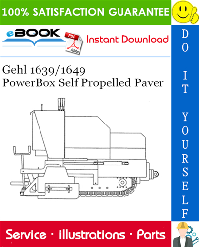 Thumbnail ☆☆ Best ☆☆ Gehl 1639/1649 PowerBox Self Propelled Paver Parts Manual
