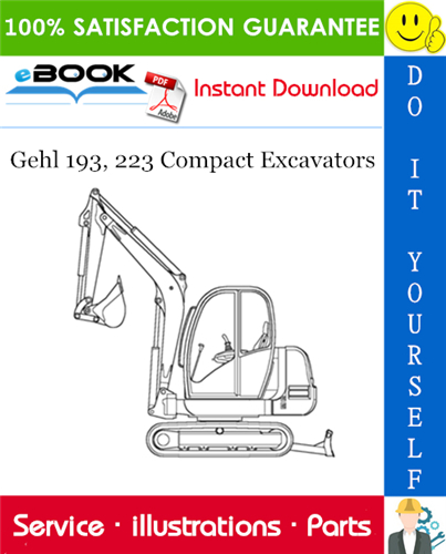 Thumbnail ☆☆ Best ☆☆ Gehl 193, 223 Compact Excavators Parts Manual (Beginning Serial Number: AD00454)