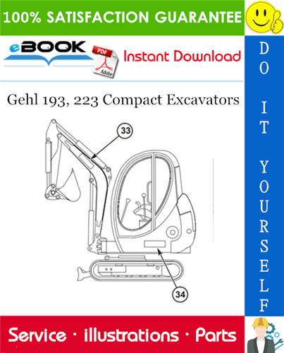 Thumbnail ☆☆ Best ☆☆ Gehl 193, 223 Compact Excavators Parts Manual