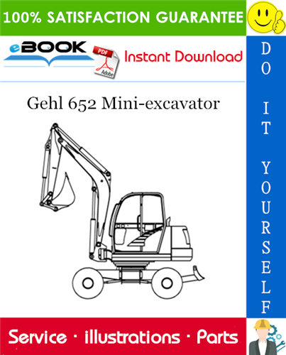 Thumbnail ☆☆ Best ☆☆ Gehl 652 Mini-excavator Parts Manual (Before Serial Number: AB00473)