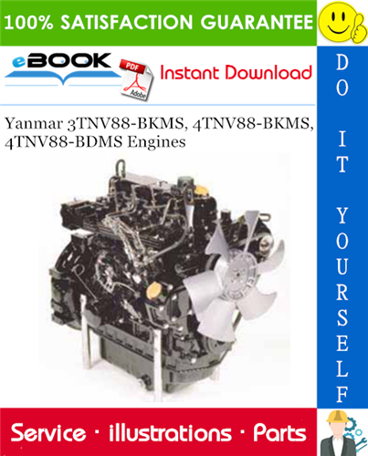 Thumbnail ☆☆ Best ☆☆ Yanmar 3TNV88-BKMS, 4TNV88-BKMS, 4TNV88-BDMS Engines Parts Manual