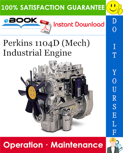 Thumbnail ☆☆ Best ☆☆ Perkins 1104D (Mech) Industrial Engine Operation & Maintenance Manual