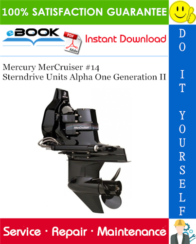 Thumbnail ☆☆ Best ☆☆ Mercury Mercruiser #14 Sterndrive Units Alpha One Generation II Service Repair Manual 