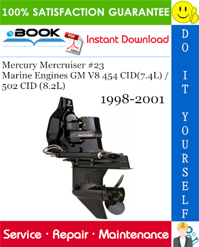 Thumbnail ☆☆ Best ☆☆ Mercury Mercruiser #23 Marine Engines GM V8 454 CID(7.4L) / 502 CID (8.2L) Service Repair Manual 1998-2001 Download