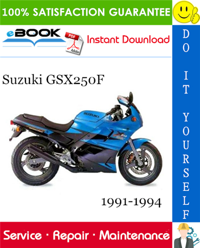 Thumbnail ☆☆ Best ☆☆ Suzuki GSX250F Motorcycle Service Repair Manual 1991-1994 Download