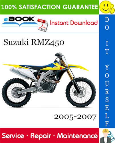 Thumbnail ☆☆ Best ☆☆ Suzuki RMZ450 Motorcycle Service Repair Manual 2005-2007 Download