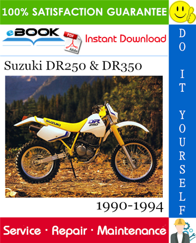Thumbnail ☆☆ Best ☆☆ Suzuki DR250 & DR350 Motorcycle Service Repair Manual 1990-1994 Download