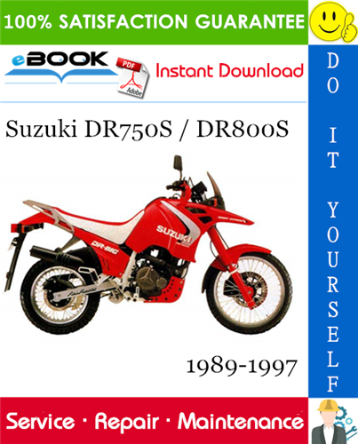 Thumbnail ☆☆ Best ☆☆ Suzuki DR750S / DR800S Motorcycle Service Repair Manual 1989-1997 Download