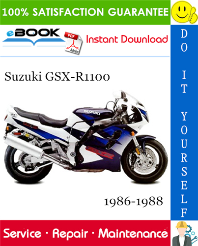 Thumbnail ☆☆ Best ☆☆ Suzuki GSX-R1100 Motorcycle Service Repair Manual 1986-1988 Download