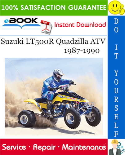 Thumbnail ☆☆ Best ☆☆ Suzuki LT500R Quadzilla ATV Service Repair Manual 1987-1990 Download