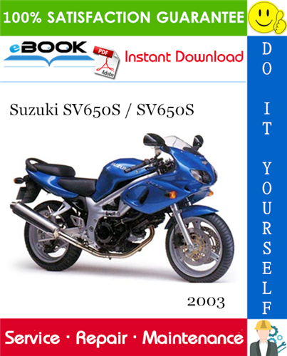 Thumbnail ☆☆ Best ☆☆ 2003 Suzuki SV650S / SV650S Motorcycle Service Repair Manual