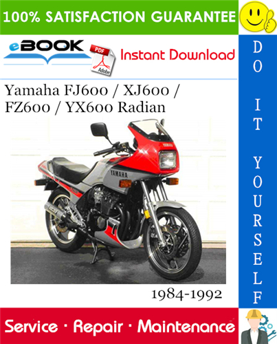 Thumbnail ☆☆ Best ☆☆ Yamaha FJ600 / XJ600 / FZ600 / YX600 Radian Motorcycle Service Repair Manual 1984-1992 Download