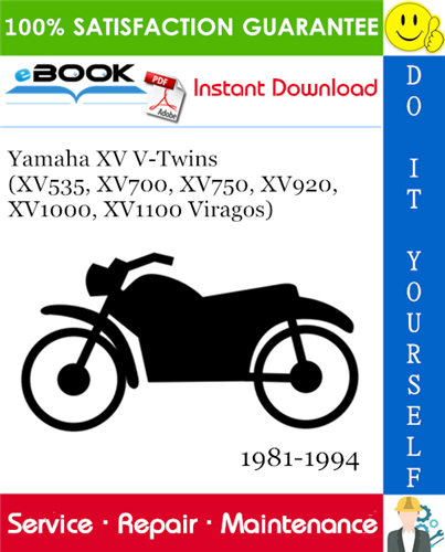 Thumbnail ☆☆ Best ☆☆ Yamaha XV V-Twins (XV535, XV700, XV750, XV920, XV1000, XV1100 Viragos) Motorcycle Service Repair Manual 1981-1994 Download