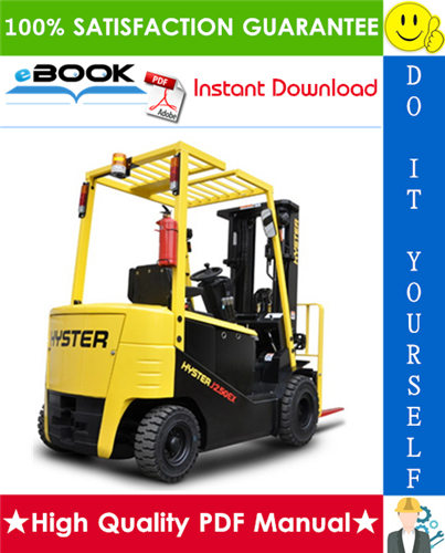 Thumbnail ☆☆ Best ☆☆ Hyster J1.50 - J1.75EX, J2.00 - J2.50EX (A402) Forklift Trucks Service Repair Manual