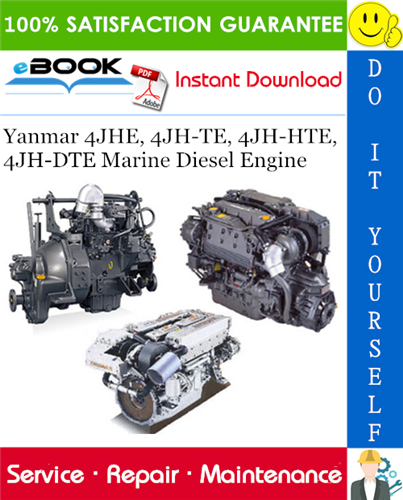 Thumbnail ☆☆ Best ☆☆ Yanmar 4JHE, 4JH-TE, 4JH-HTE, 4JH-DTE Marine Diesel Engine Service Repair Manual 