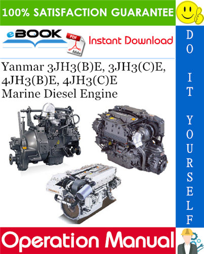 Thumbnail ☆☆ Best ☆☆ Yanmar 3JH3(B)E, 3JH3(C)E, 4JH3(B)E, 4JH3(C)E Marine Diesel Engine Operation Manual