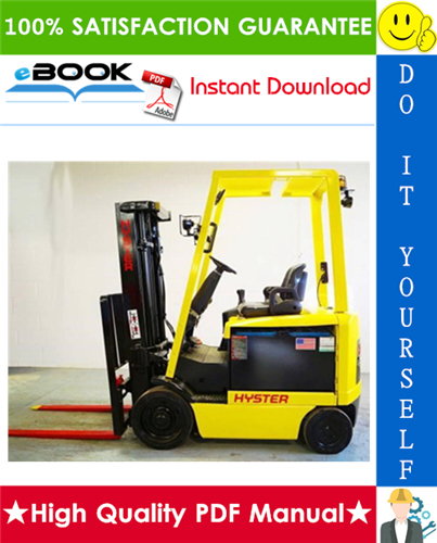 Thumbnail ☆☆ Best ☆☆ Hyster E45XM2, E50XM2, E55XM2, E60XM2, E65XM2 (F108) Cushion Tire Sit-Down Rider Electric Lift Trucks Service Repair Manual