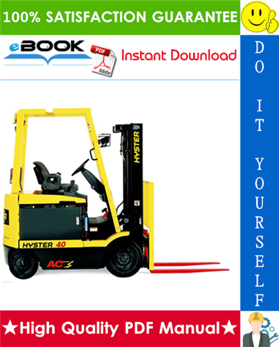 Thumbnail ☆☆ Best ☆☆ Hyster E25Z, E30Z, E35Z, E40ZS (F114) Forklift Trucks Service Repair Manual