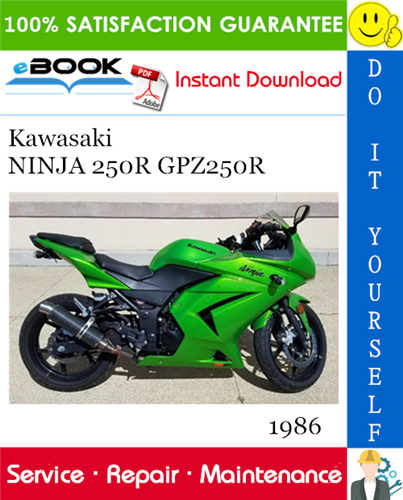 Thumbnail ☆☆ Best ☆☆ 1986 Kawasaki NINJA 250R GPZ250R Motorcycle Service Repair Manual 