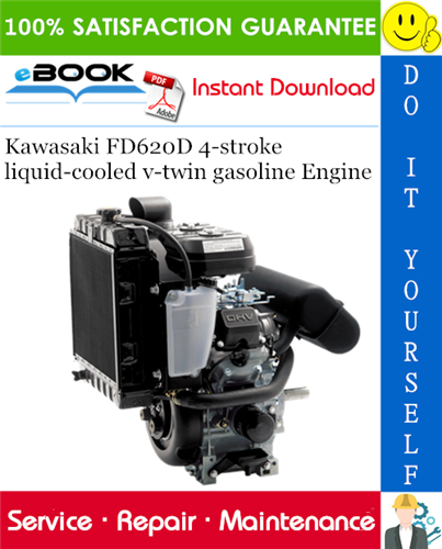 Thumbnail ☆☆ Best ☆☆ Kawasaki FD620D 4-stroke liquid-cooled v-twin gasoline Engine Service Repair Manual 