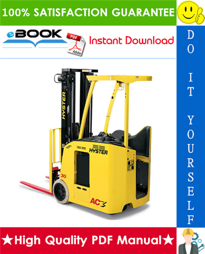 Thumbnail ☆☆ Best ☆☆ Hyster E30FR, E35FR, E40FR, E45FR, E50FR (Z943) Electric Forklift Trucks Service Repair Manual