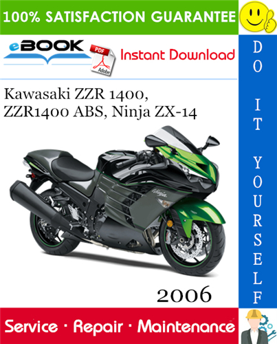 Thumbnail ☆☆ Best ☆☆ 2006 Kawasaki ZZR 1400, ZZR1400 ABS, Ninja ZX-14 Motorcycle Service Repair Manual 