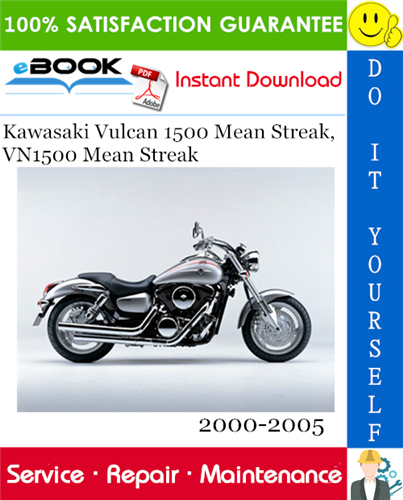 Thumbnail ☆☆ Best ☆☆ Kawasaki Vulcan 1500 Mean Streak, VN1500 Mean Streak Motorcycle Service Repair Manual 2000-2005 Download
