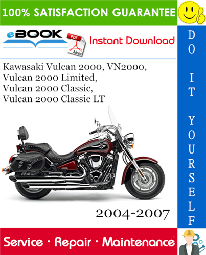 Thumbnail ☆☆ Best ☆☆ Kawasaki Vulcan 2000, VN2000, Vulcan 2000 Limited, Vulcan 2000 Classic, Vulcan 2000 Classic LT Motorcycle Service Repair Manual 2004-2007 Download