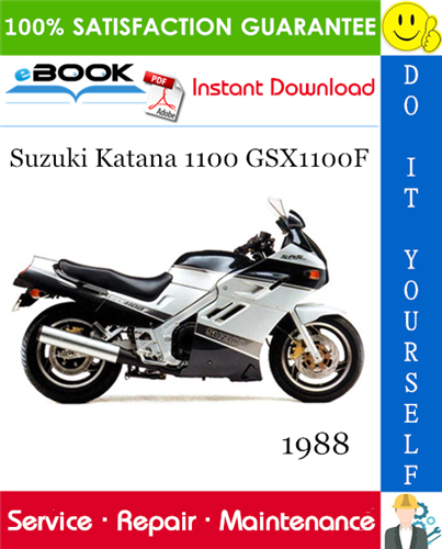 Thumbnail ☆☆ Best ☆☆ 1988 Suzuki Katana 1100 GSX1100F Motorcycle Service Repair Manual 