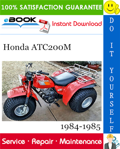 Thumbnail ☆☆ Best ☆☆ Honda ATC200M Service Repair Manual 1984-1985 Download