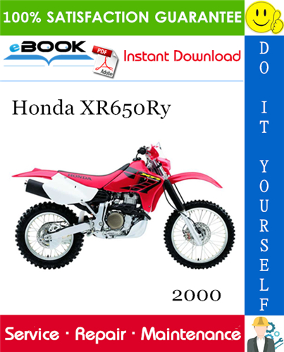 Thumbnail ☆☆ Best ☆☆ 2000 Honda XR650Ry Motorcycle Service Repair Manual 